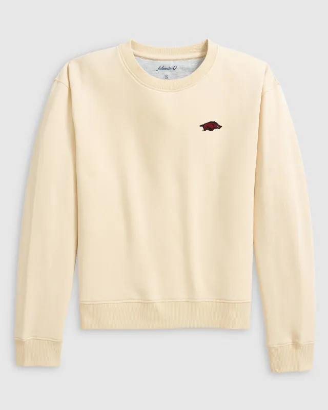 Women's Arkansas Penny Crewneck Sweatshirt sold by Johnnie-O