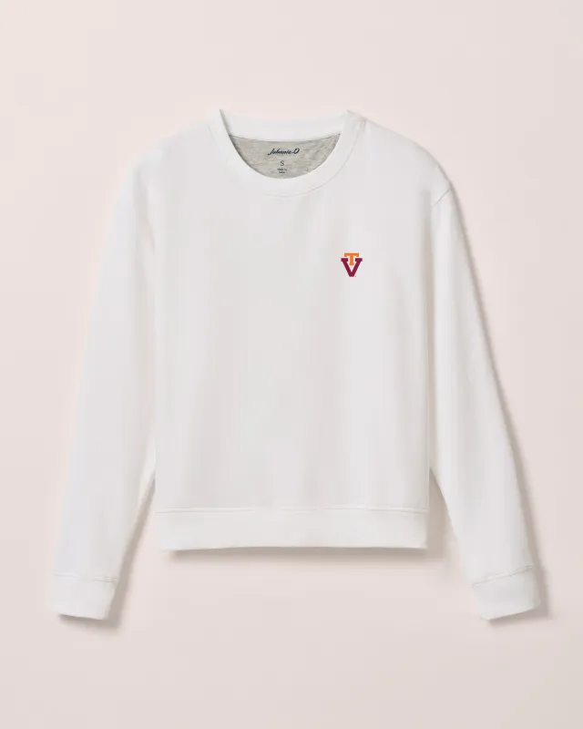 Women's Virginia Tech Penny Crewneck Sweatshirt - Vault Logo sold by Johnnie-O