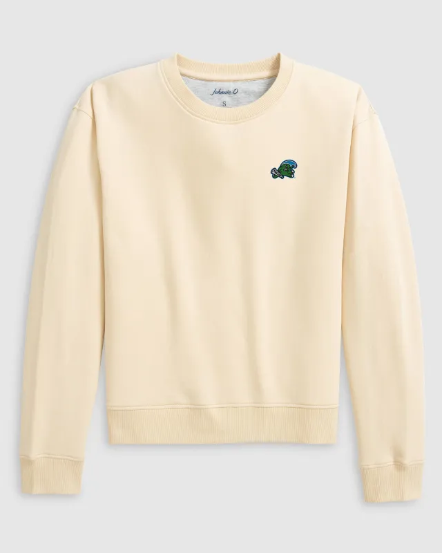 Women's Tulane Penny Crewneck Sweatshirt - Angry Wave Logo sold by Johnnie-O