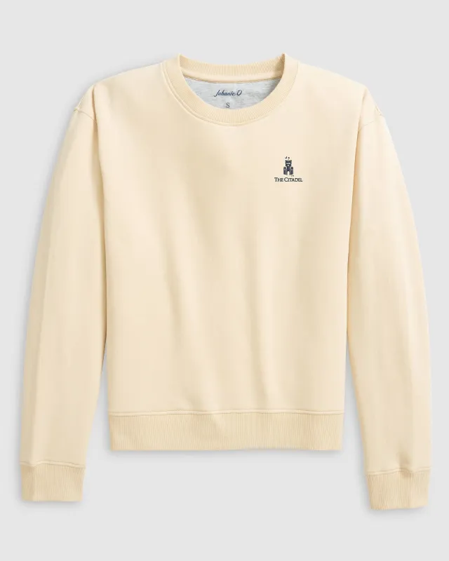 Women's The Citadel Penny Crewneck Sweatshirt sold by Johnnie-O