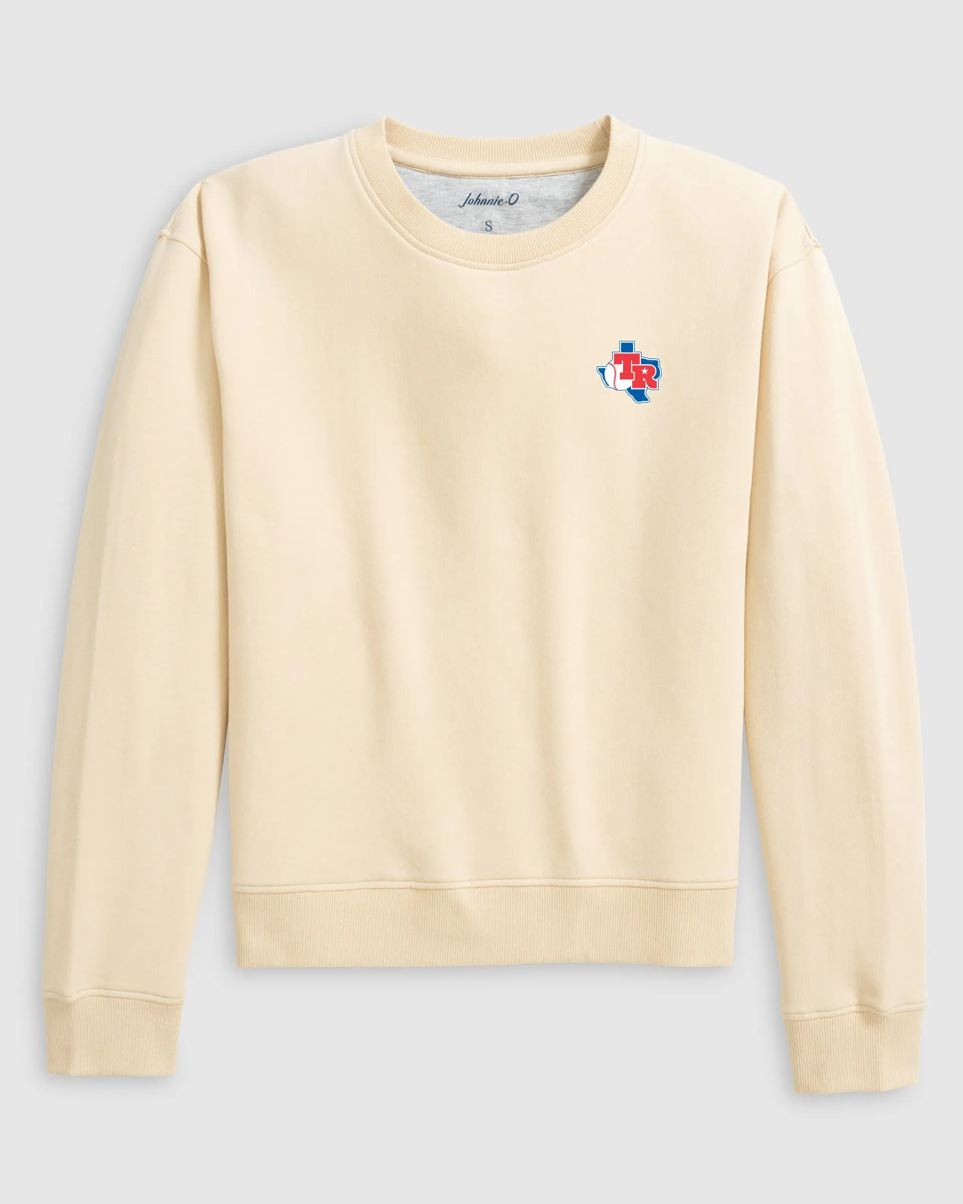 Women's Texas Rangers Penny Crewneck Sweatshirt - Cooperstown Logo sold by Johnnie-O product image thumbnail 3