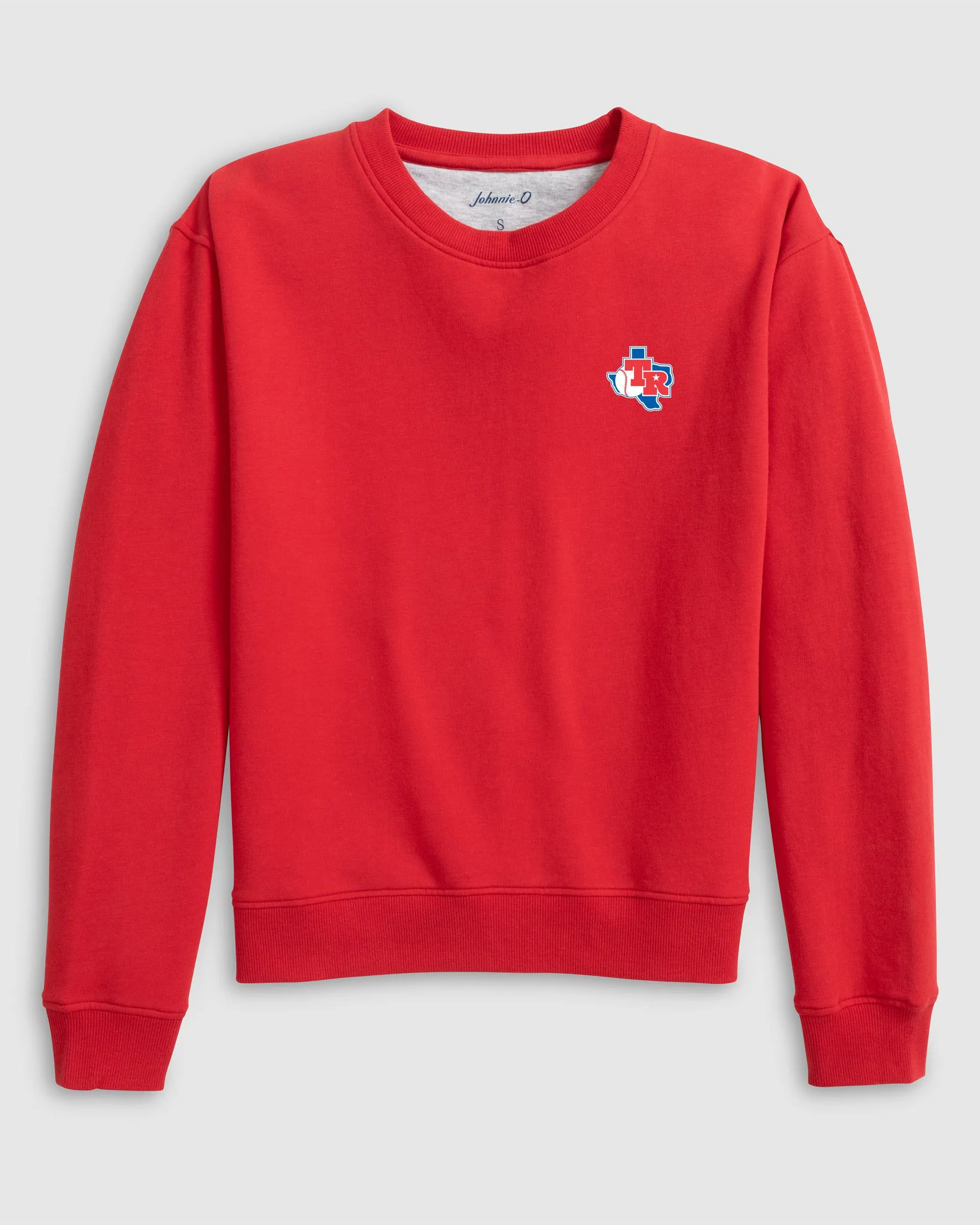 Women's Texas Rangers Penny Crewneck Sweatshirt - Cooperstown Logo sold by Johnnie-O product image thumbnail 4