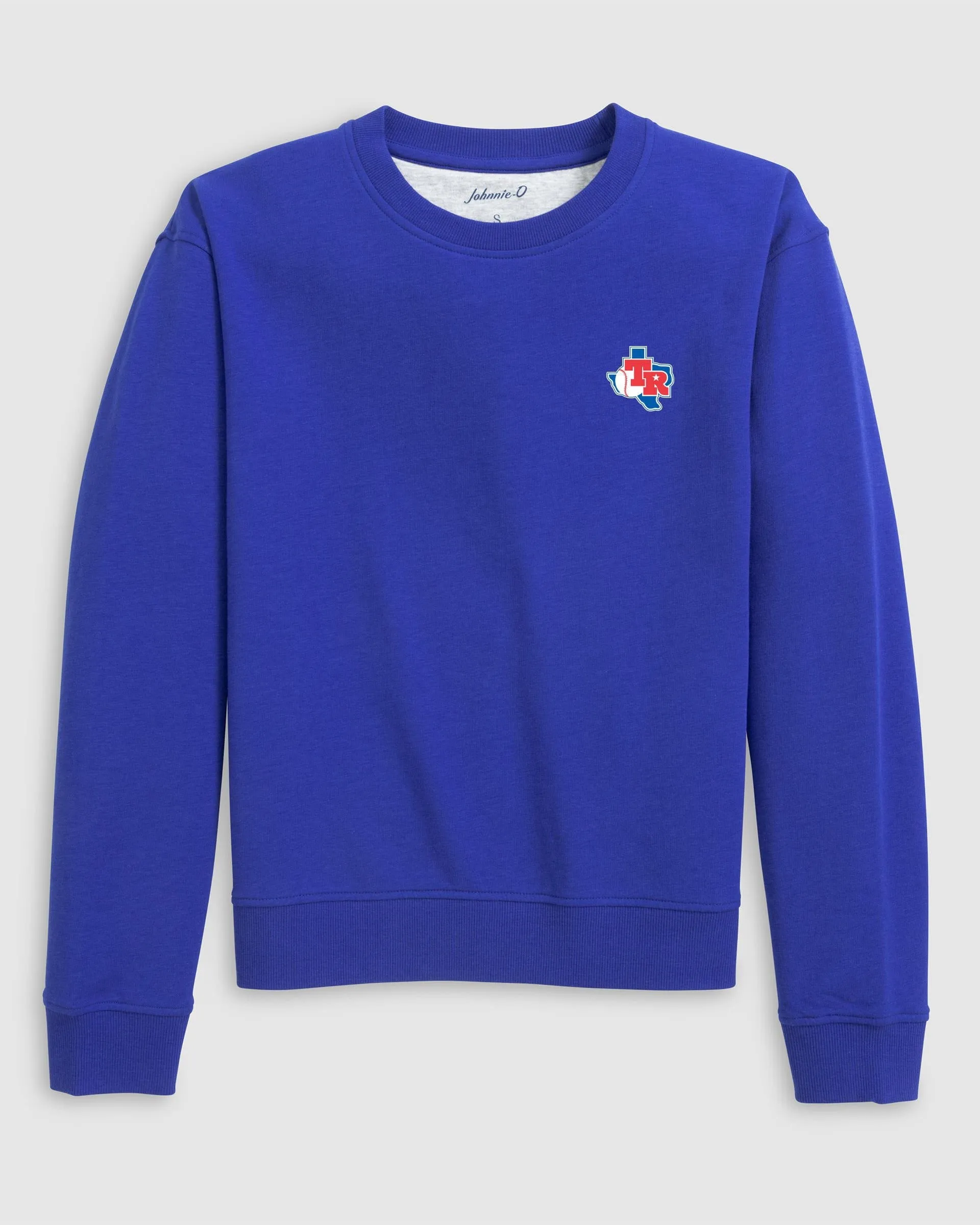 Women's Texas Rangers Penny Crewneck Sweatshirt - Cooperstown Logo sold by Johnnie-O product image thumbnail 5