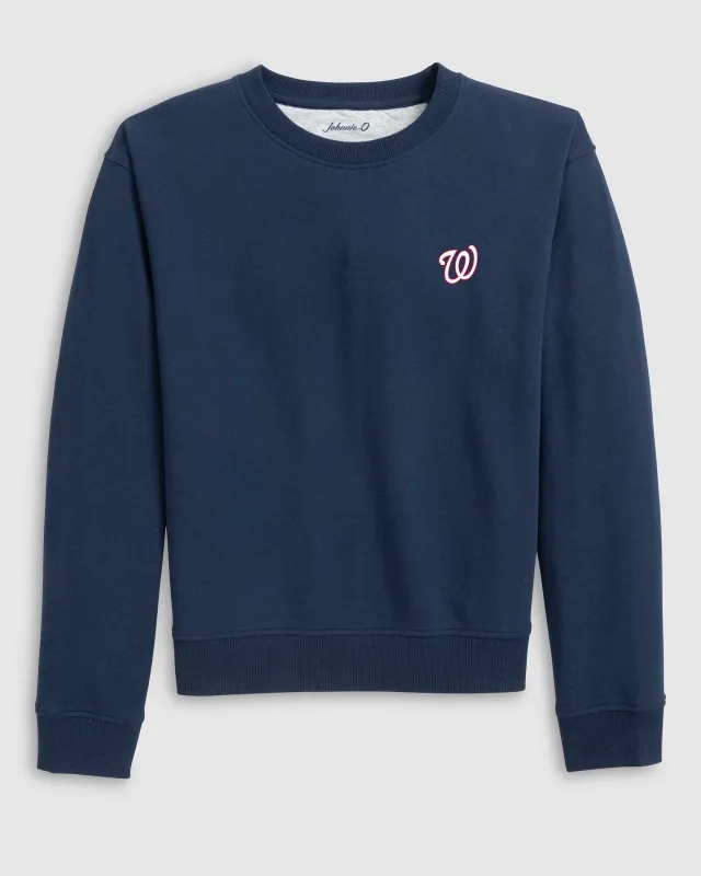 Women's Washington Nationals Penny Crewneck Sweatshirt sold by Johnnie-O