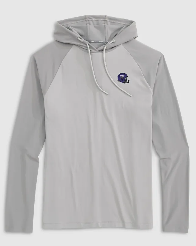 Texas Christian Penns Performance Hoodie - Helmet Logo sold by Johnnie-O