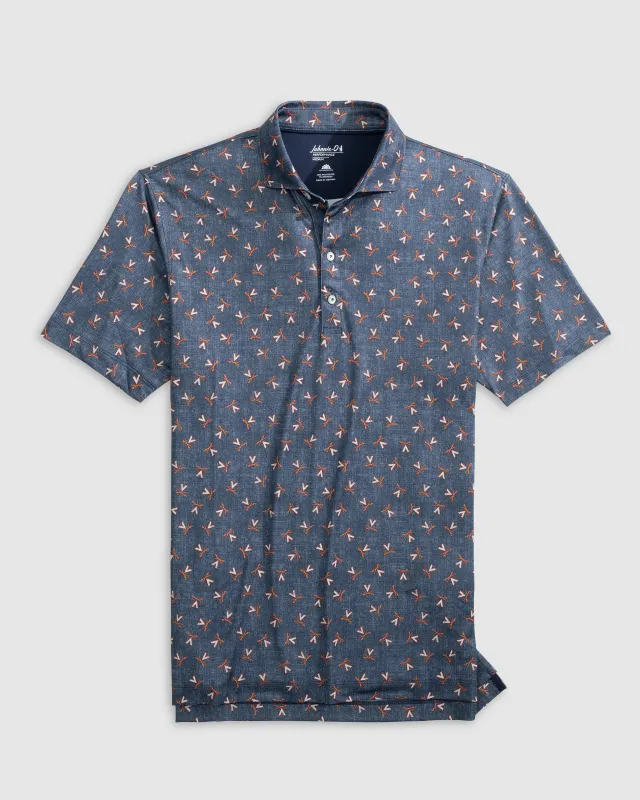 Virginia Exeter Printed Jersey Performance Polo sold by Johnnie-O