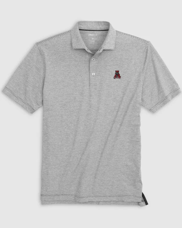 Alabama Lyndonn Striped Jersey Performance Polo - Vault Logo sold by Johnnie-O