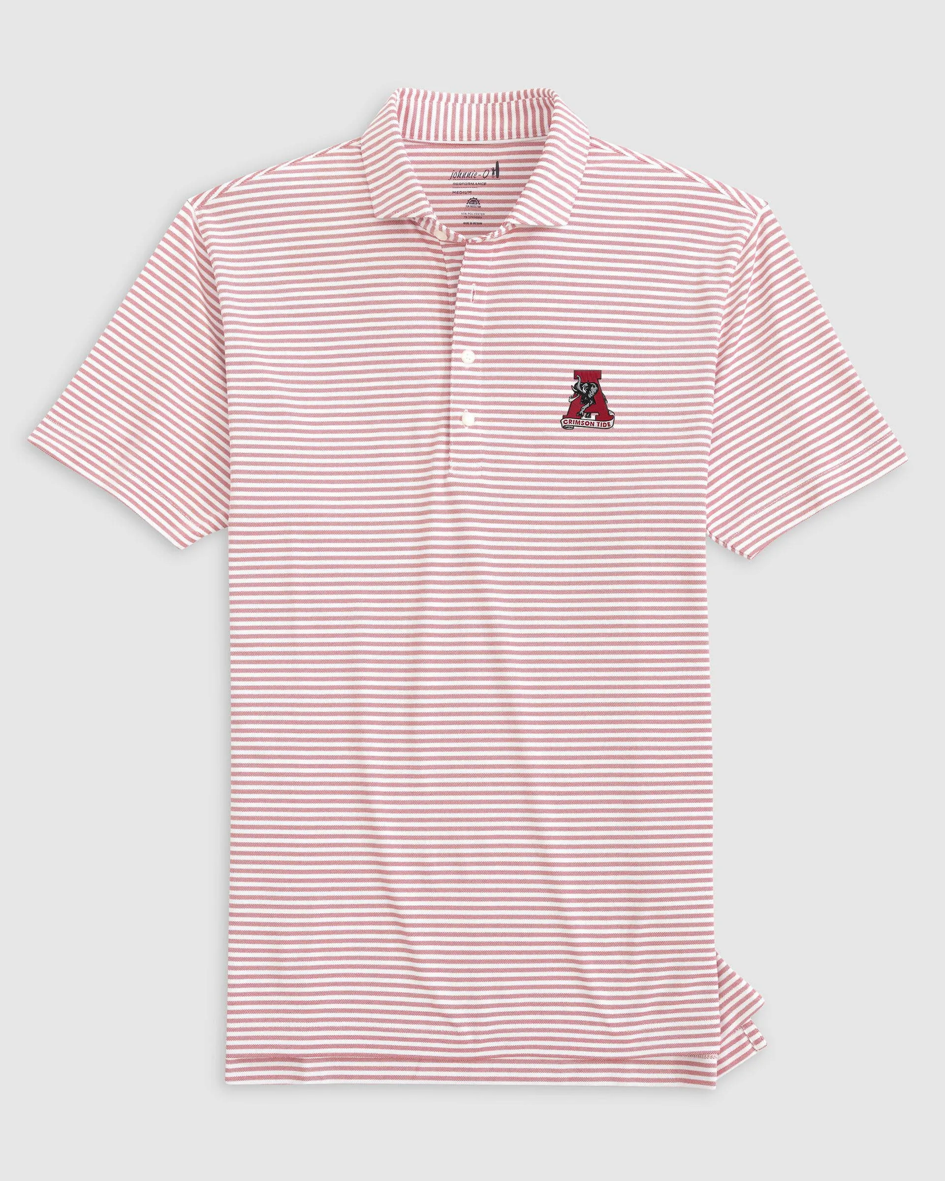 Alabama Stetsons Striped Performance Mesh Polo - Vault Logo sold by Johnnie-O product image thumbnail 2