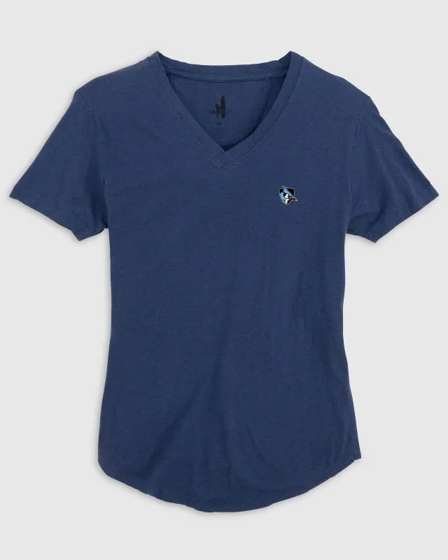Johns Hopkins V-Neck T-Shirt- Athletic Logo sold by Johnnie-O