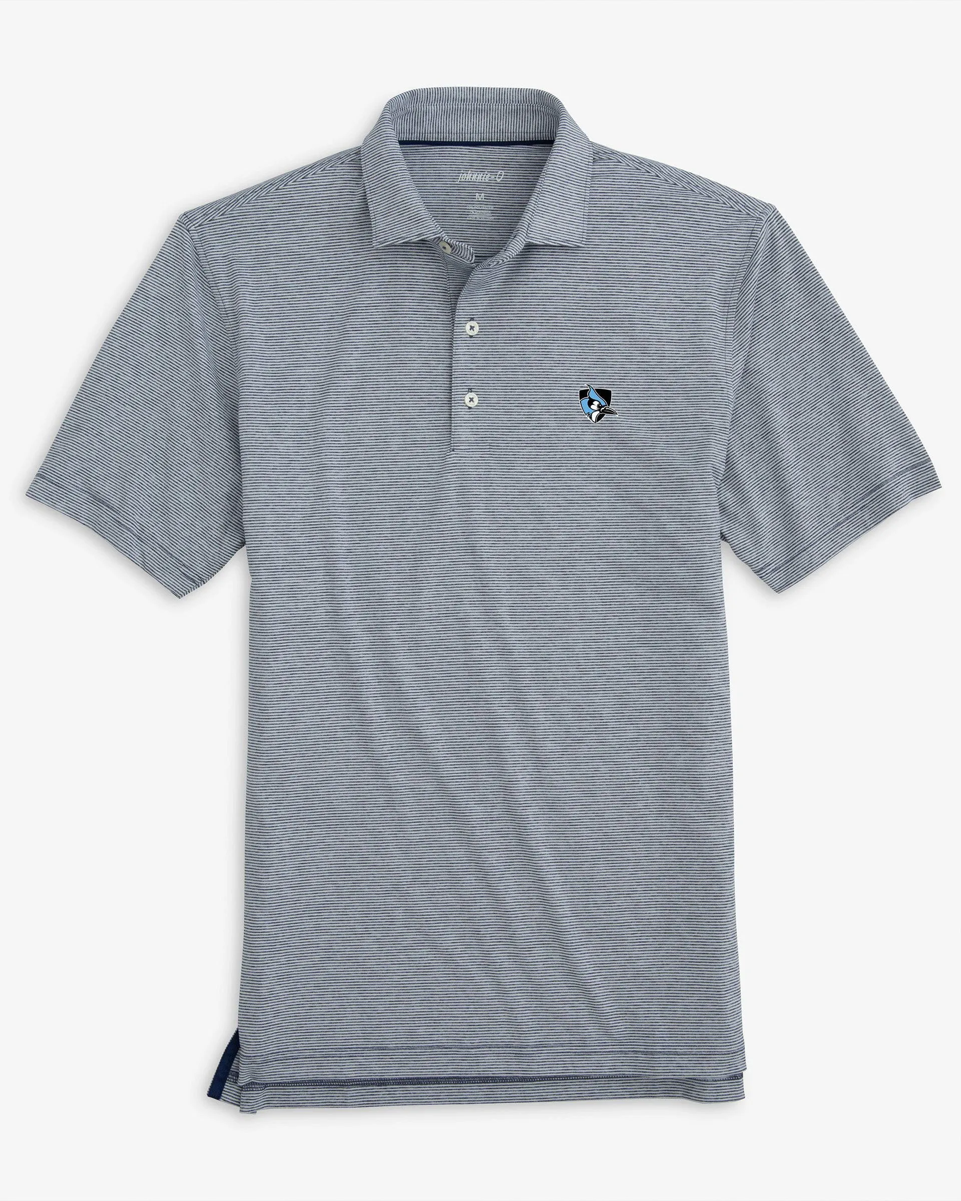 Johns Hopkins Lyndonn Striped Jersey Performance Polo - Athletic Logo sold by Johnnie-O product image thumbnail 2