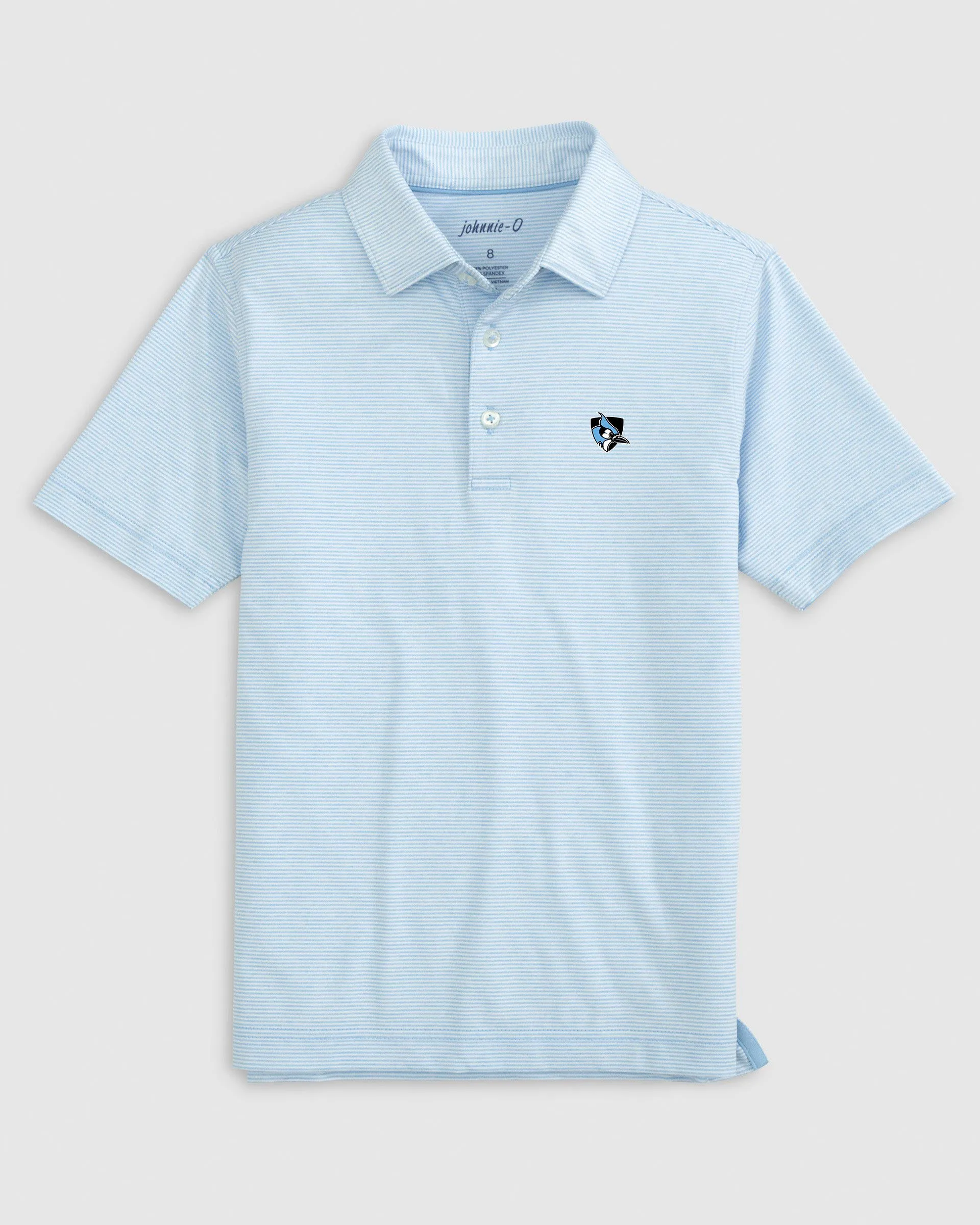 Johns Hopkins Lyndonn Jr. Striped Jersey Performance Polo - Athletic Logo sold by Johnnie-O product image thumbnail 3