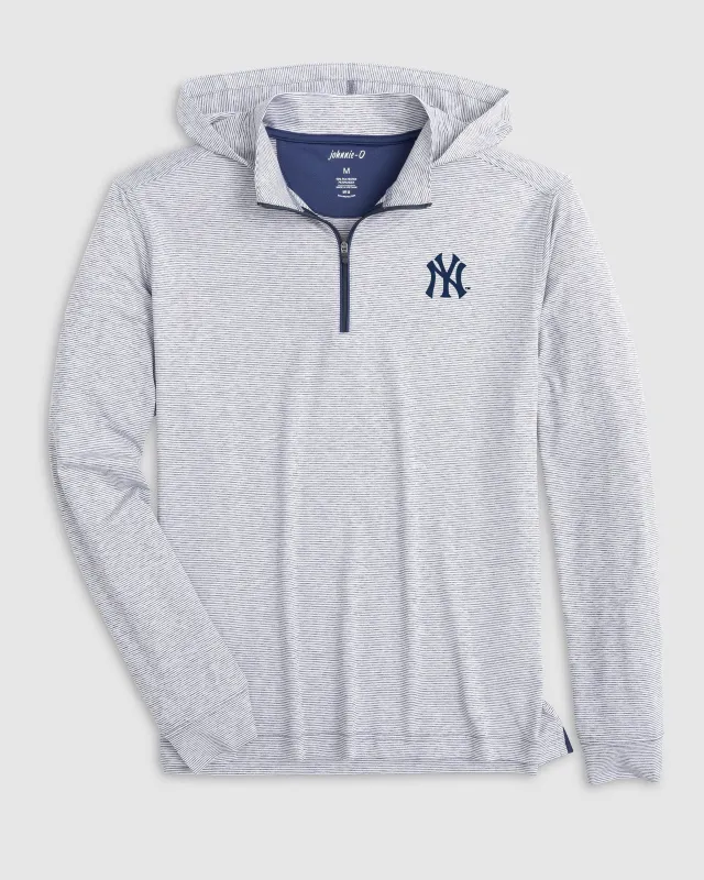 New York Yankees Hybrid Performance 1/4 Zip Hoodie sold by Johnnie-O