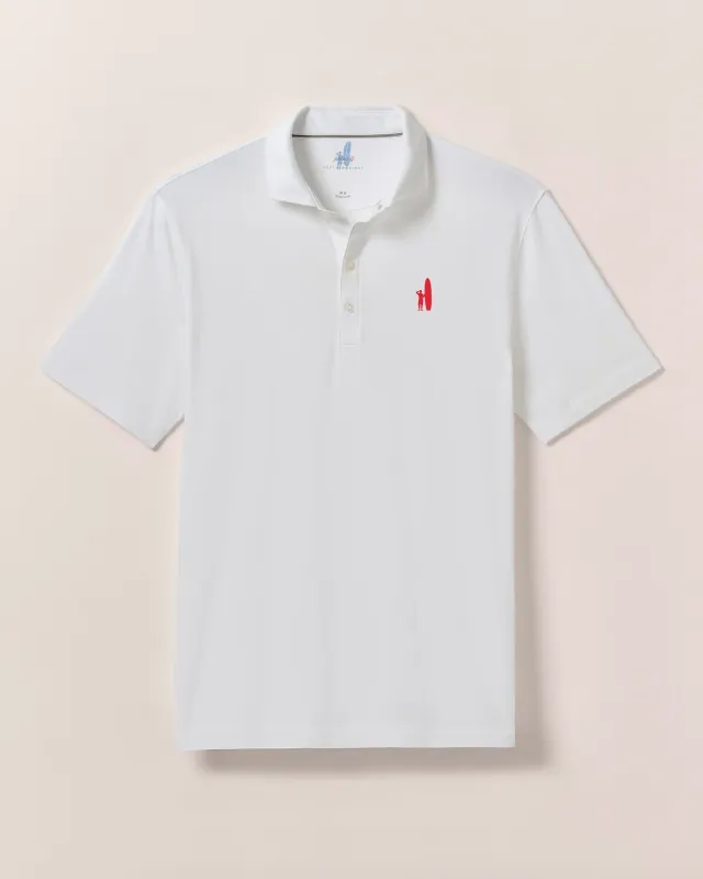 Custom Surfer Logo Huronn Featherweight Performance Polo sold by Johnnie-O