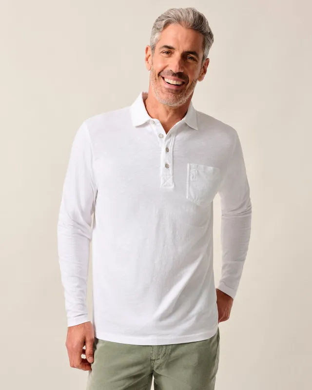 Long Sleeve Original 4-Button Polo - Coastal Wash sold by Johnnie-O