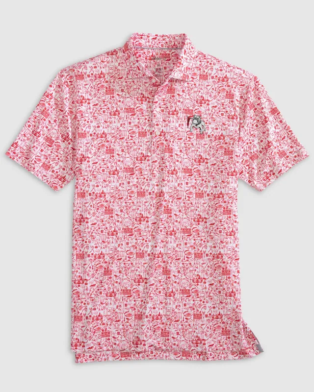Georgia Tailgater Printed Performance Jersey Polo - Vault Logo sold by Johnnie-O