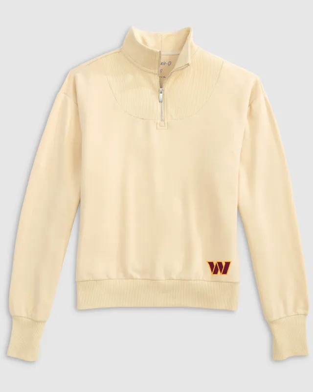 Women's Washington Commanders Naomi Rib Knit 1/4 Zip made by Johnnie-O