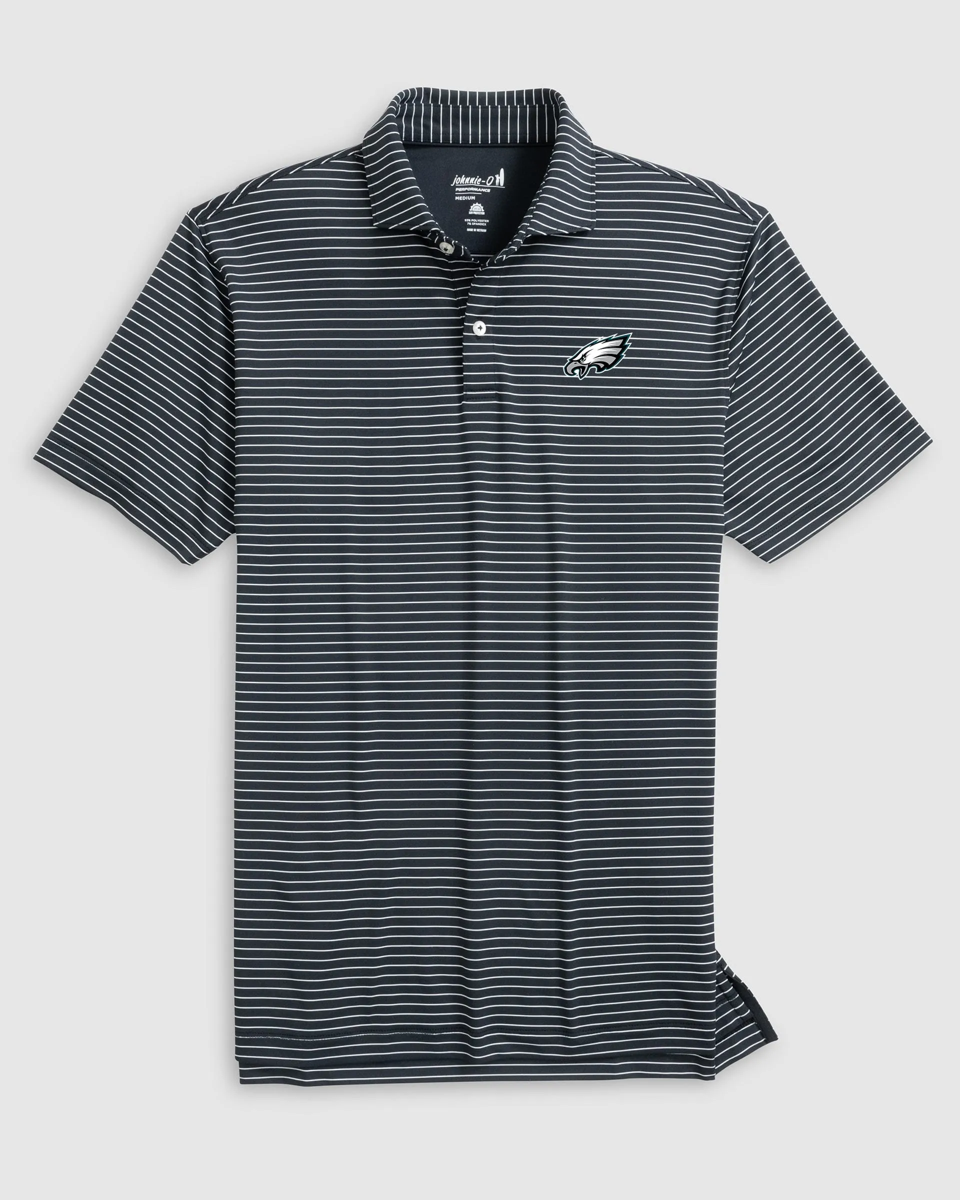 Philadelphia Eagles Beau Striped Performance Jersey Polo sold by Johnnie-O