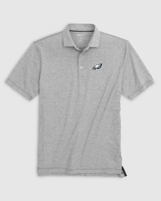 Philadelphia Eagles Lyndonn Striped Performance Jersey Polo sold by Johnnie-O