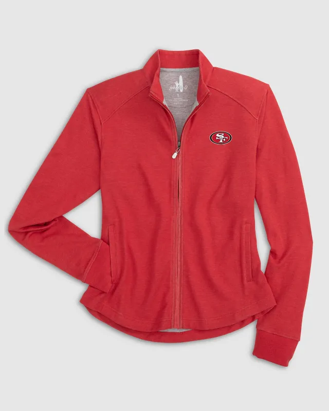 Women's San Francisco 49ers Tomi Full Zip Jacket sold by Johnnie-O