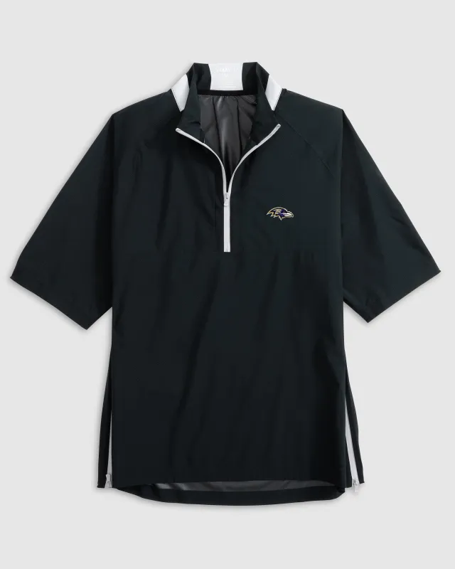 Baltimore Ravens Stealth Stowable Short Sleeve Packable Rain Jacket sold by Johnnie-O