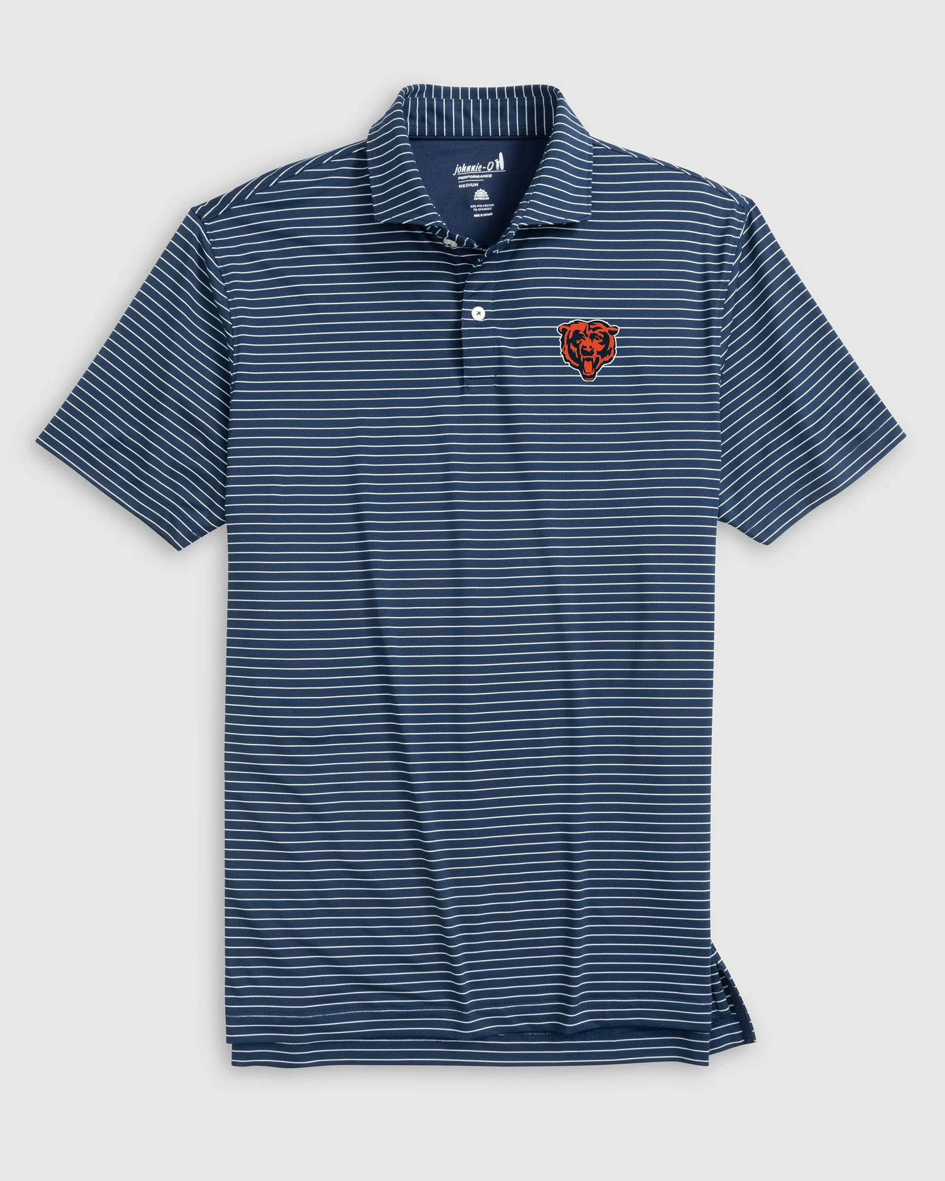 Chicago Bears Beau Striped Performance Jersey Polo sold by Johnnie-O product image thumbnail 3