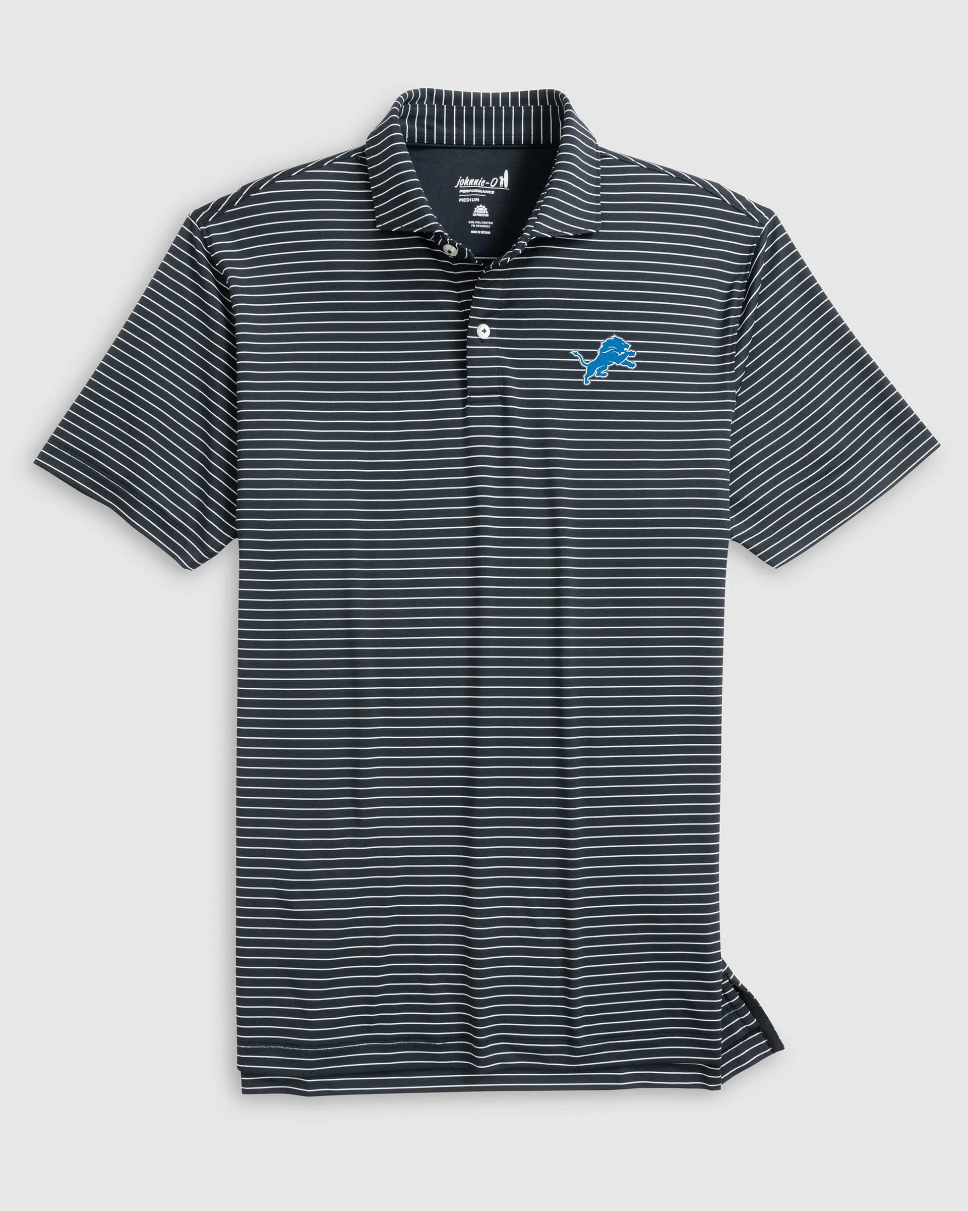Detroit Lions Beau Striped Performance Jersey Polo sold by Johnnie-O
