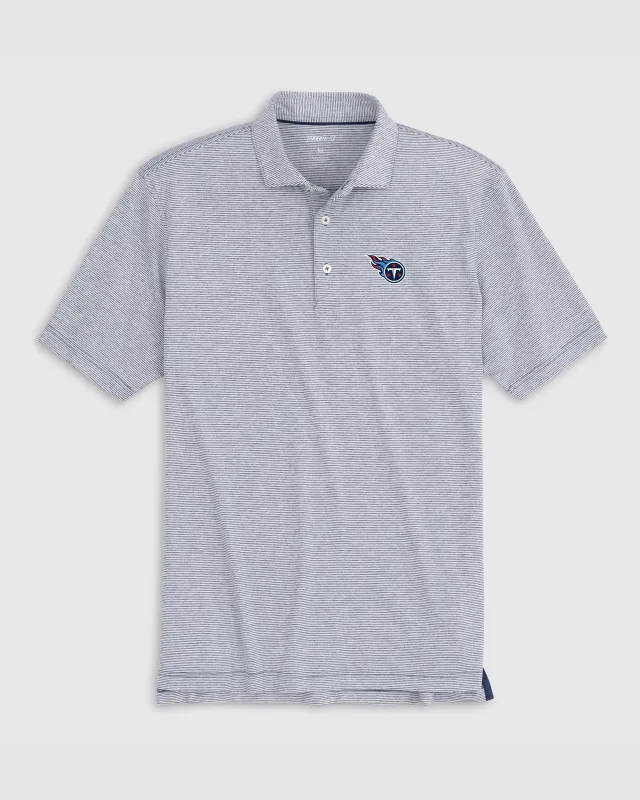 Tennessee Titans Lyndonn Striped Performance Jersey Polo sold by Johnnie-O