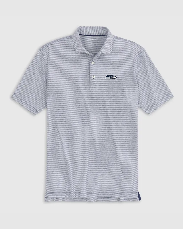 Seattle Seahawks Lyndonn Striped Performance Jersey Polo sold by Johnnie-O