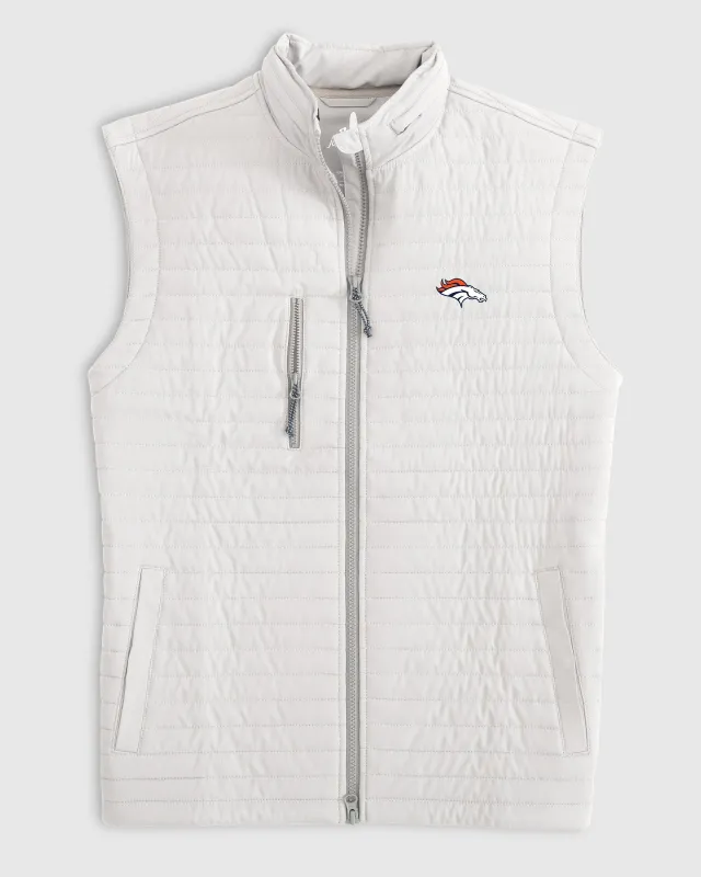 Denver Broncos Crosswind Quilted Performance Vest sold by Johnnie-O