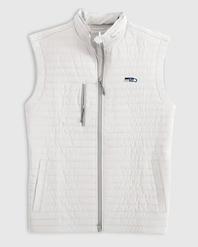 Seattle Seahawks Crosswind Quilted Performance Vest sold by Johnnie-O