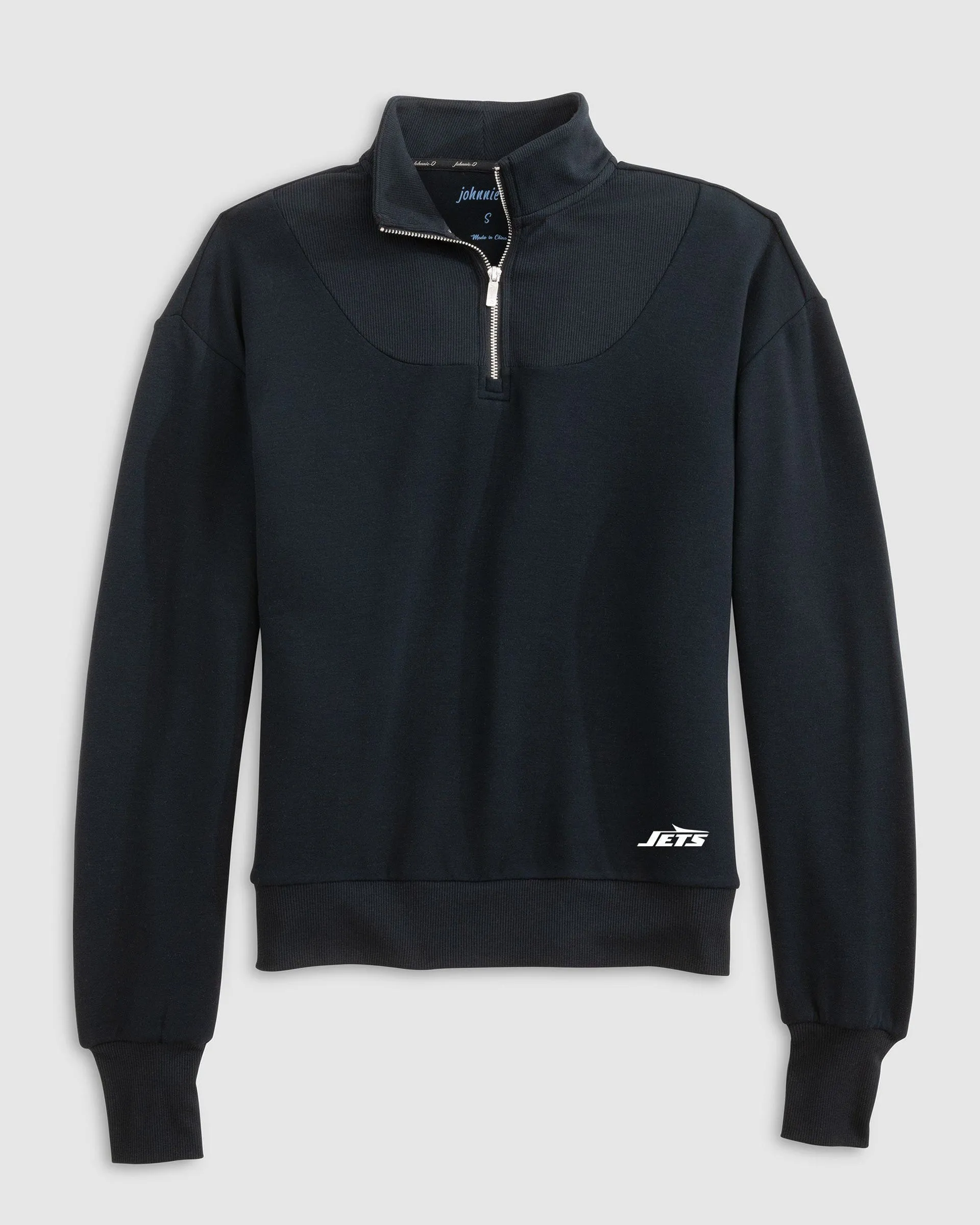 Women's New York Jets Naomi Rib Knit 1/4 Zip sold by Johnnie-O