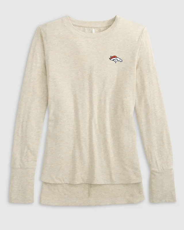 Women's Denver Broncos Valerie Long Sleeve Tee sold by Johnnie-O
