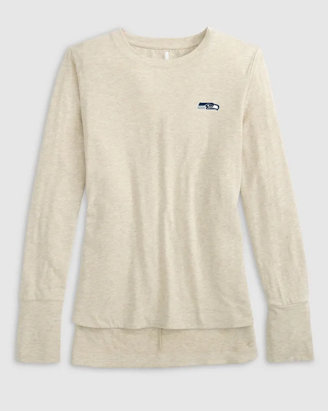 Women's Seattle Seahawks Valerie Long Sleeve Tee sold by Johnnie-O