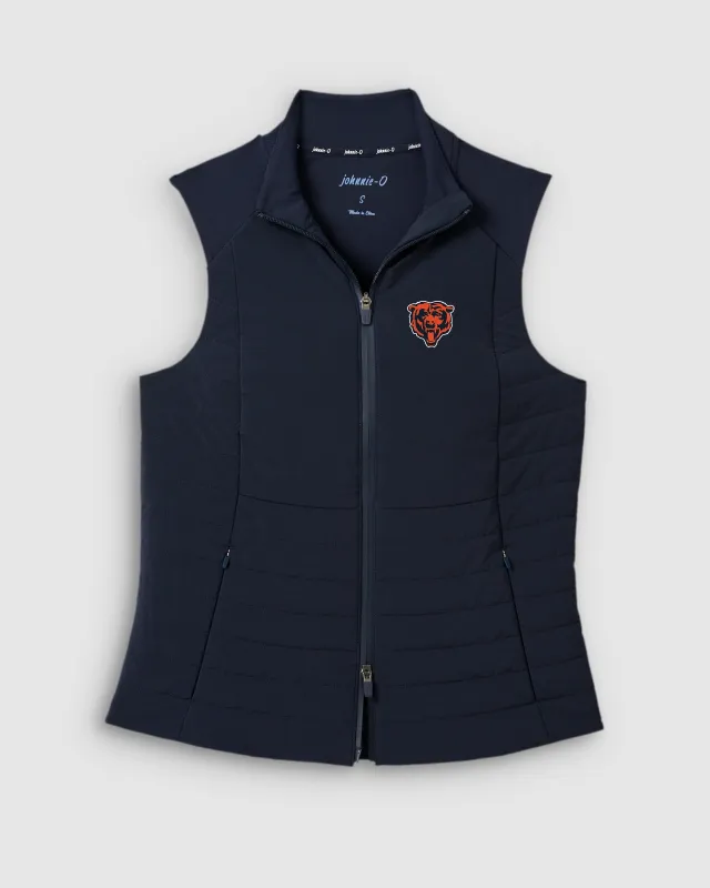 Women's Chicago Bears Victoria Performance Mixed Media Vest sold by Johnnie-O