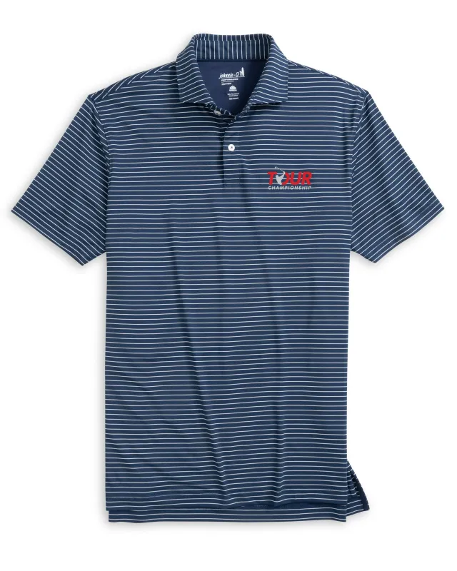 PGA Tour Championship Beau Striped Performance Jersey Polo sold by Johnnie-O