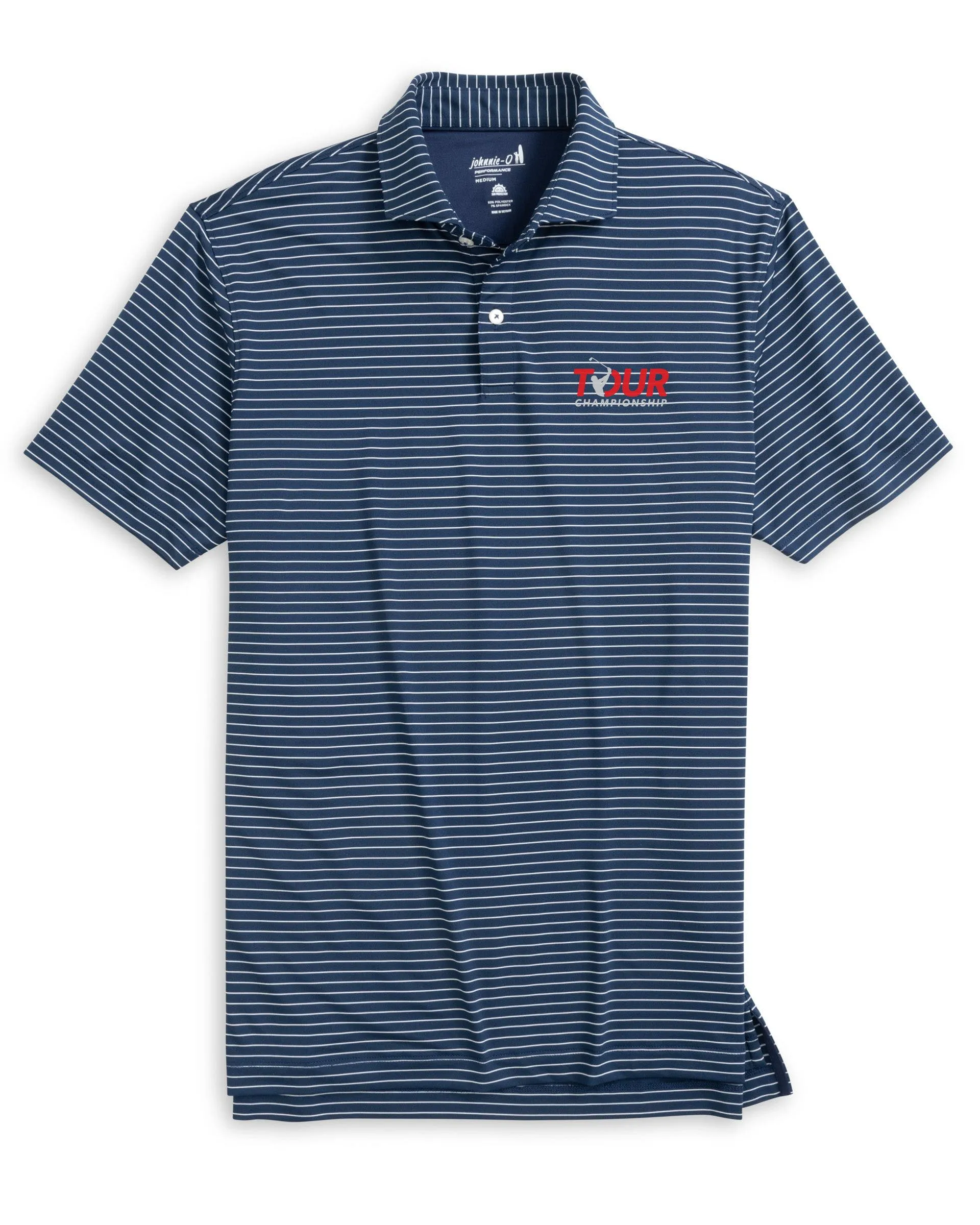PGA Tour Championship Beau Striped Performance Jersey Polo sold by Johnnie-O