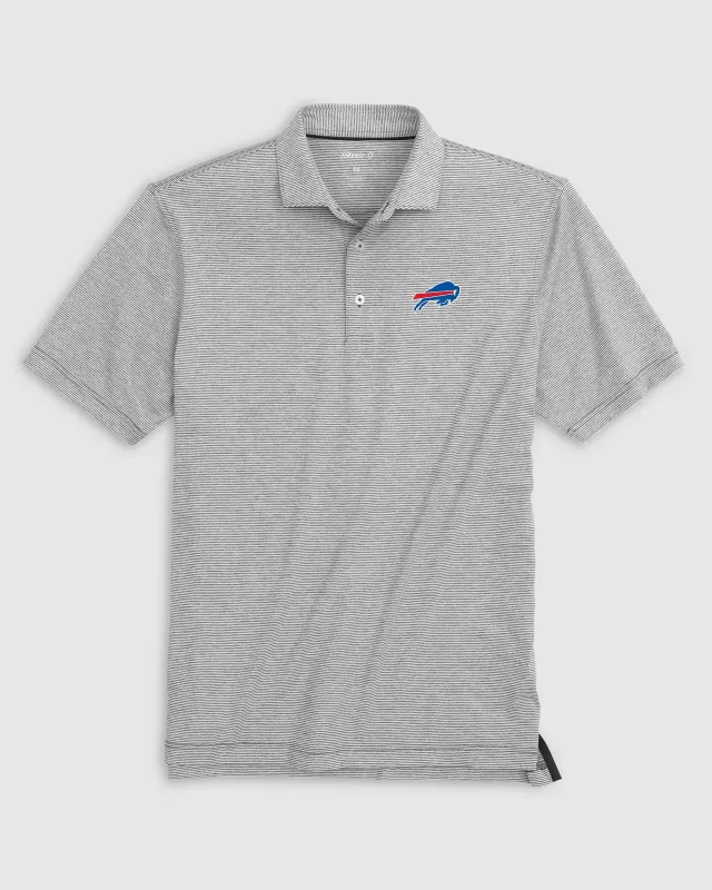 Buffalo Bills Lyndonn Striped Performance Jersey Polo sold by Johnnie-O