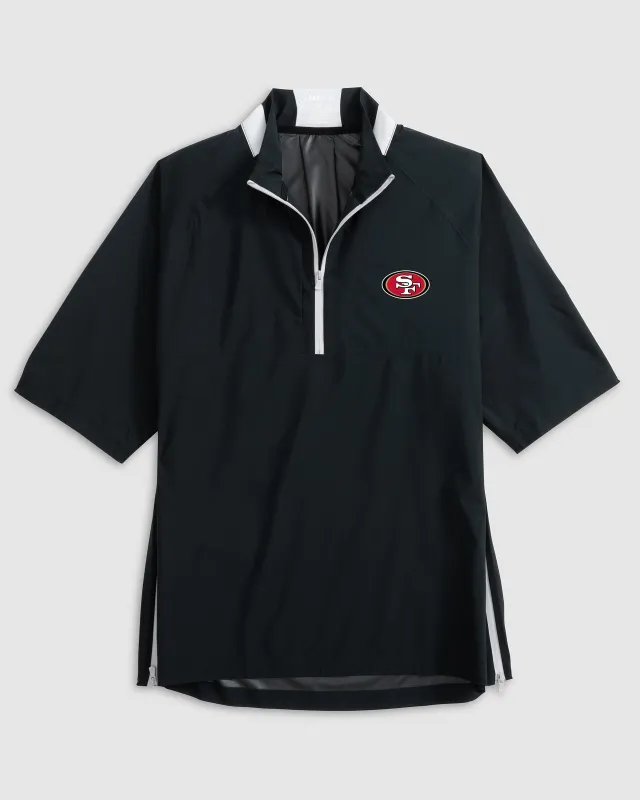 San Francisco 49ers Stealth Stowable Short Sleeve Packable Rain Jacket sold by Johnnie-O