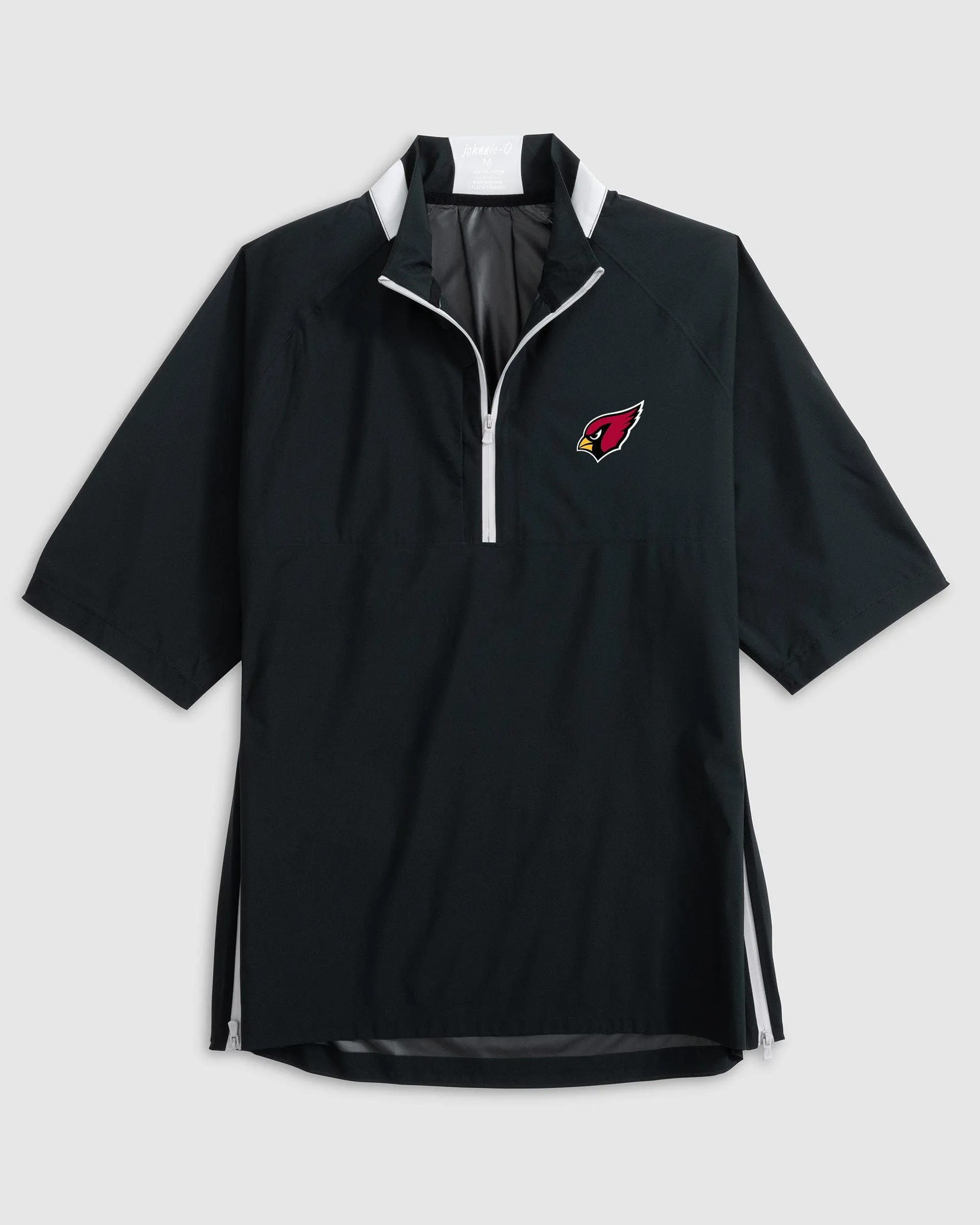 Arizona Cardinals Stealth Stowable Short Sleeve Packable Rain Jacket sold by Johnnie-O