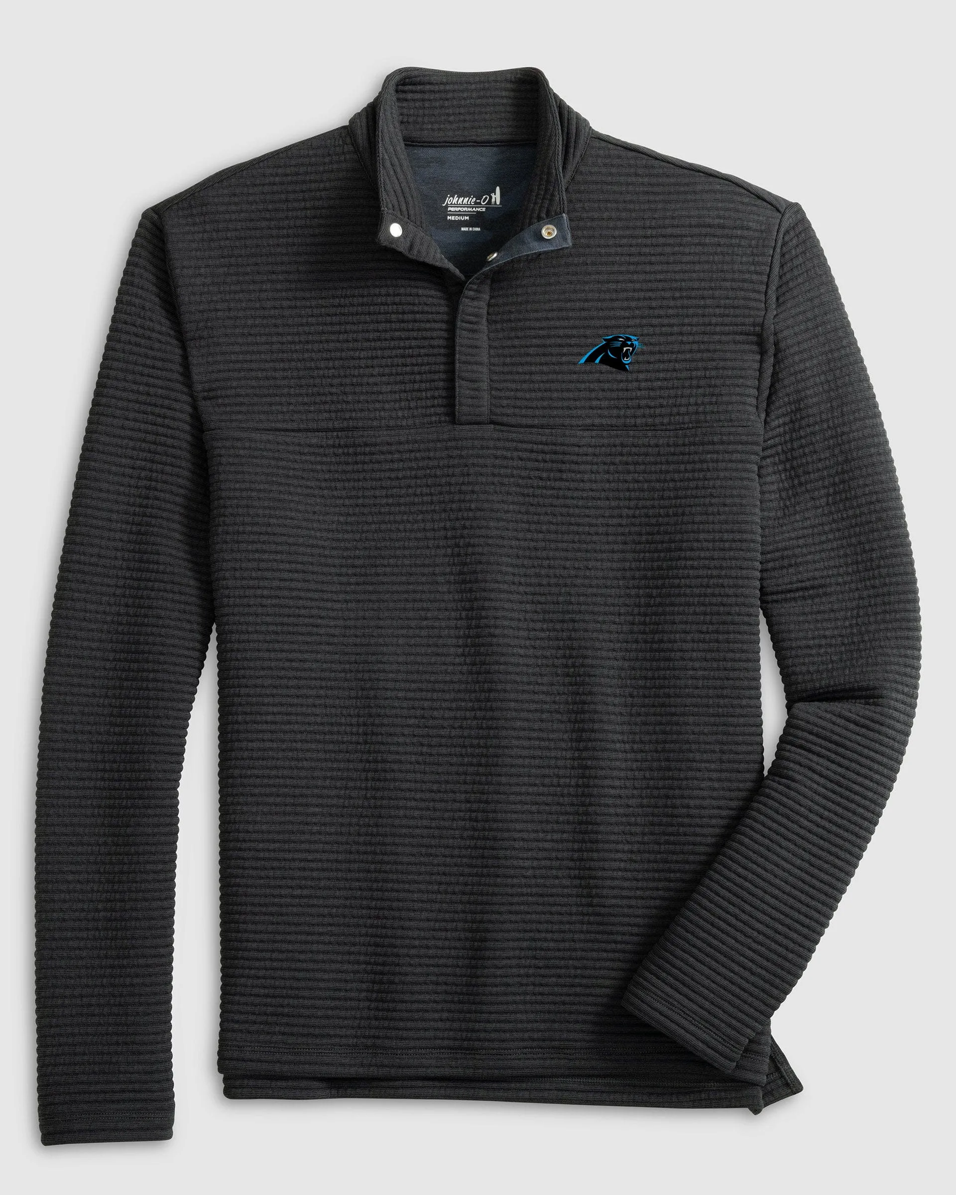 Carolina Panthers Benjy Snap 1/4 Zip Pullover sold by Johnnie-O