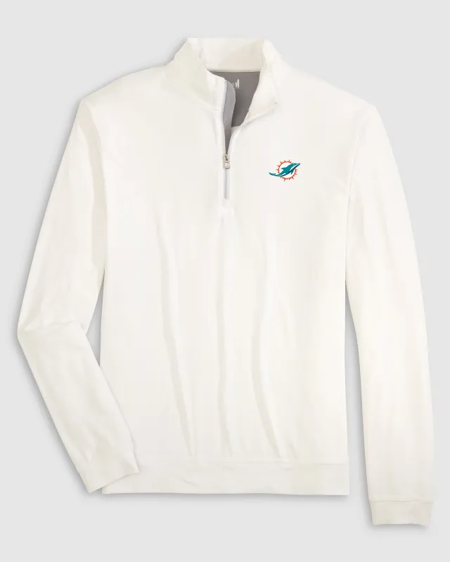 Miami Dolphins Motion Performance 1/4 Zip Pullover made by Johnnie-O