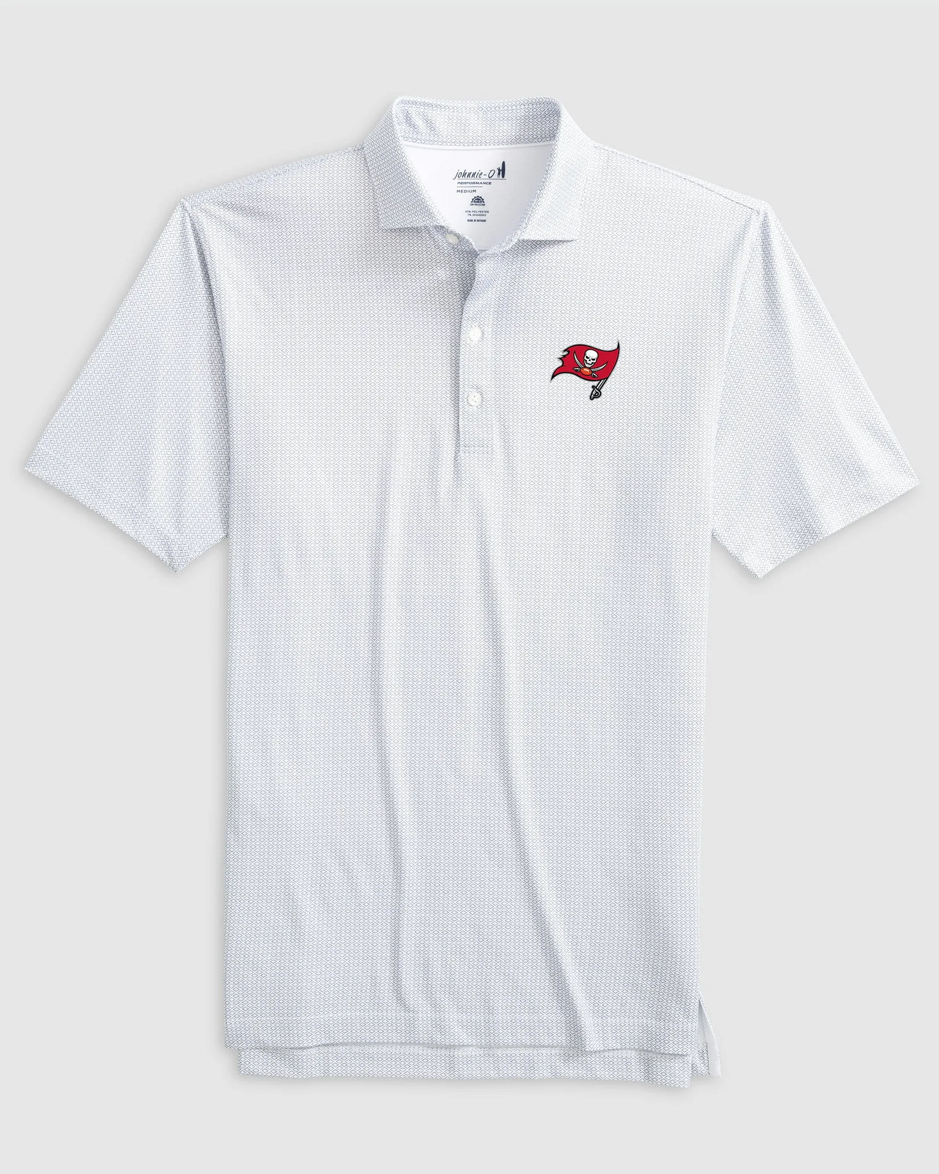 Tampa Bay Buccaneers Slade Performance Jersey Polo sold by Johnnie-O