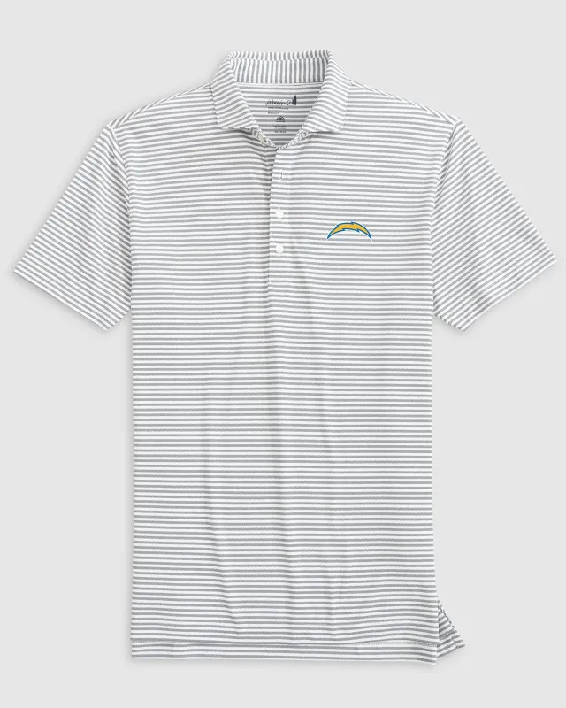 Los Angeles Chargers Stetsons Performance Mesh Polo sold by Johnnie-O