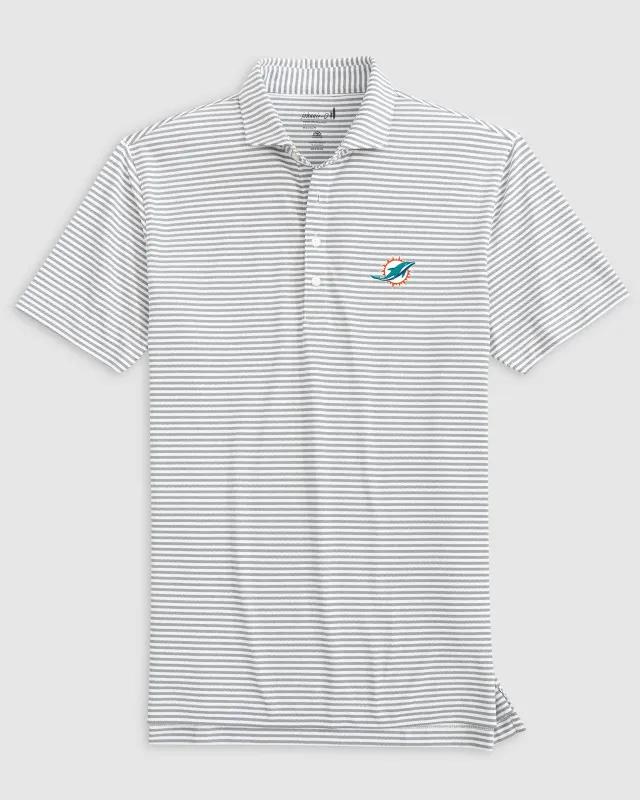 Miami Dolphins Stetsons Performance Mesh Polo sold by Johnnie-O