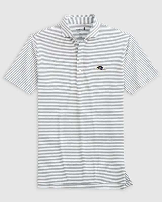 Baltimore Ravens Stetsons Performance Mesh Polo sold by Johnnie-O