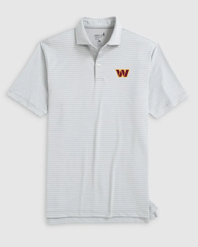 Washington Commanders Beau Striped Performance Jersey Polo sold by Johnnie-O