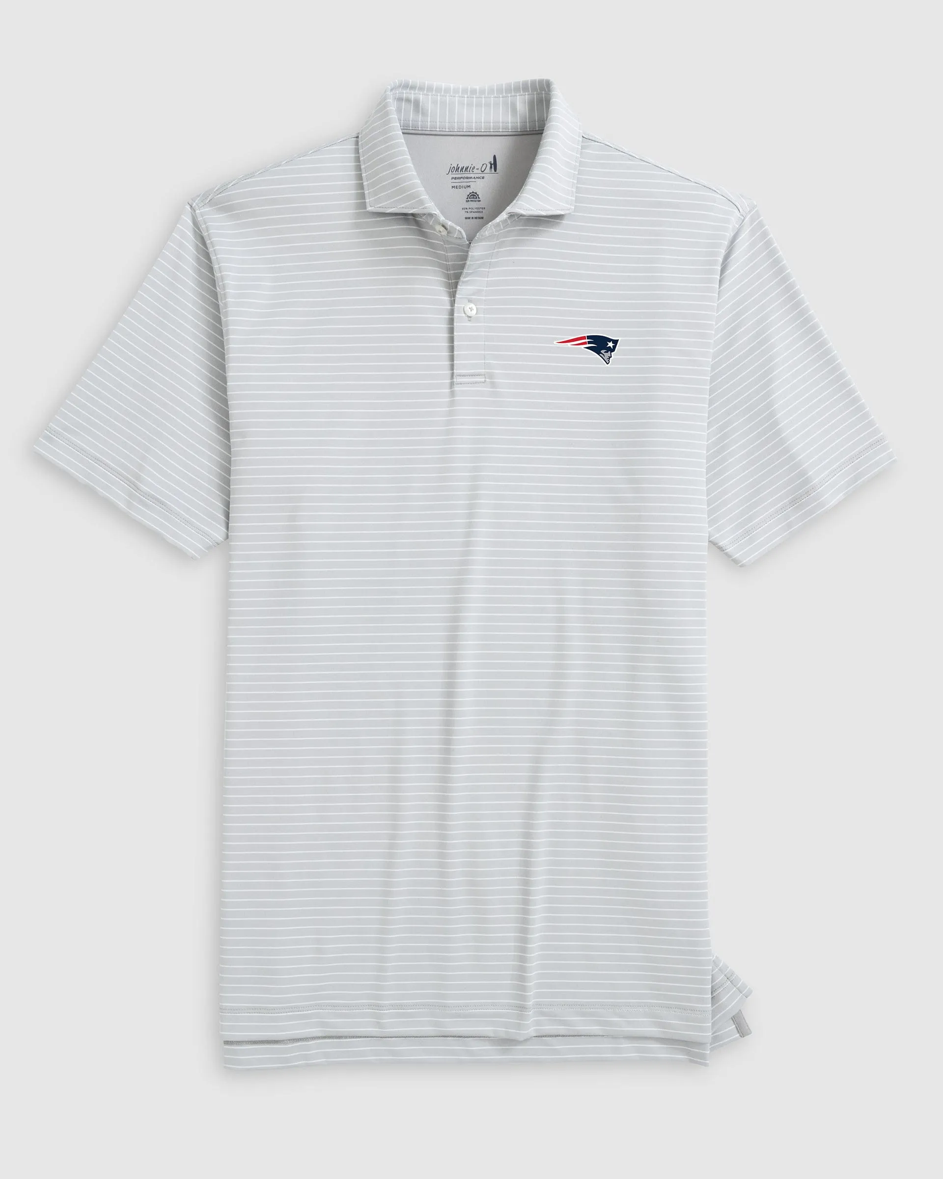 New England Patriots Beau Striped Performance Jersey Polo sold by Johnnie-O product image thumbnail 2