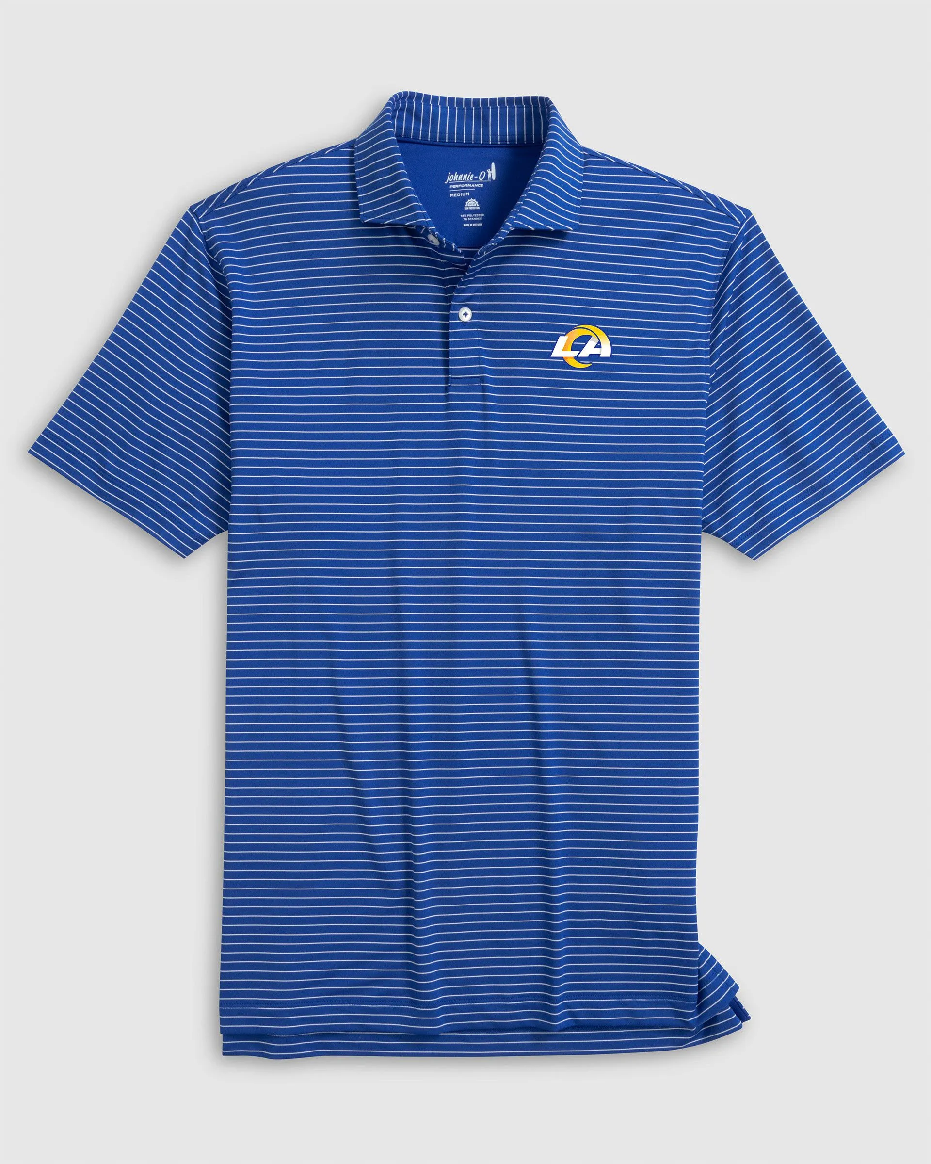 Los Angeles Rams Beau Striped Performance Jersey Polo sold by Johnnie-O product image thumbnail 2