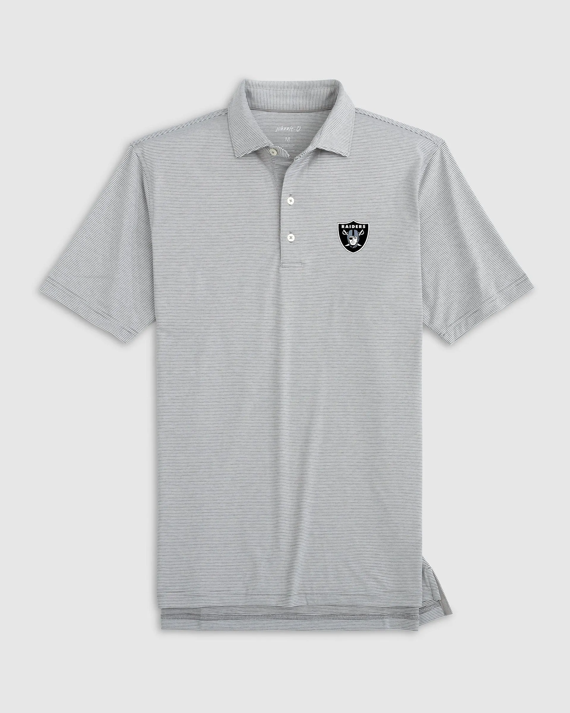 Las Vegas Raiders Lyndonn Striped Performance Jersey Polo sold by Johnnie-O product image thumbnail 2