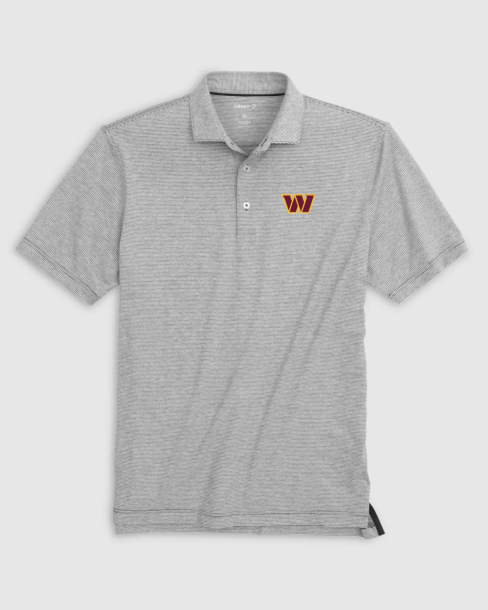 Washington Commanders Lyndonn Striped Performance Jersey Polo sold by Johnnie-O